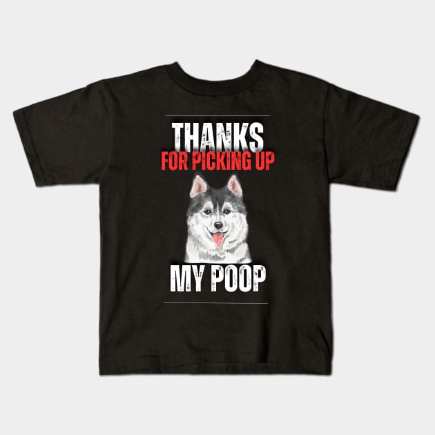 Thanks for scooping up my poop - Klee kai edition Kids T-Shirt by Trippy Critters